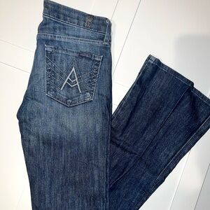 7 For All Mankind Women's Bootcut Jeans - Dark Blue Denim